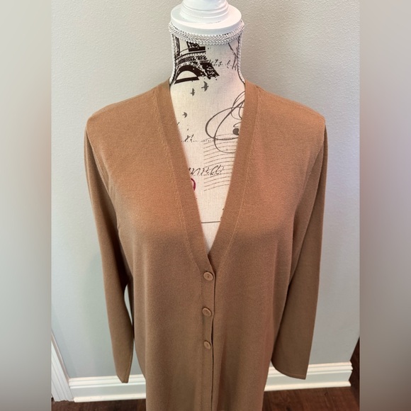 J Jill Tan Button-Up Cardigan - Picture 3 of 11